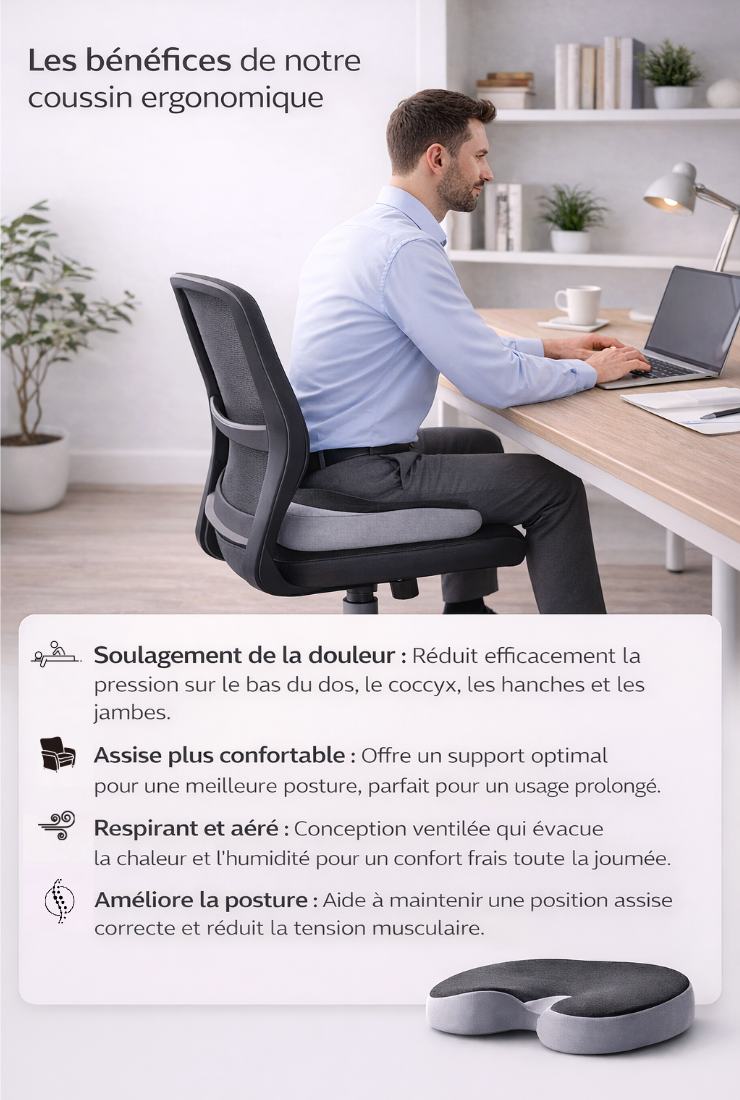 Coussin d'Assise Ergonomique Ervity