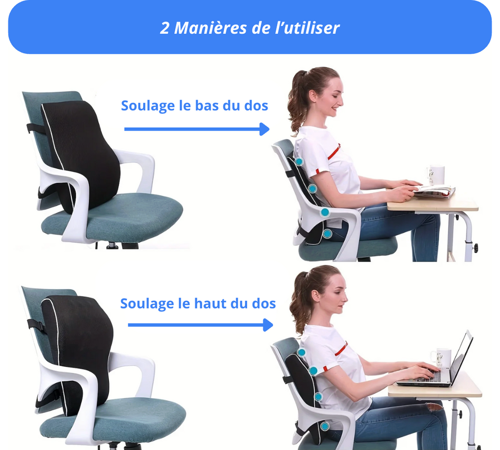 Coussin Lombaire Ergonomique Ervity