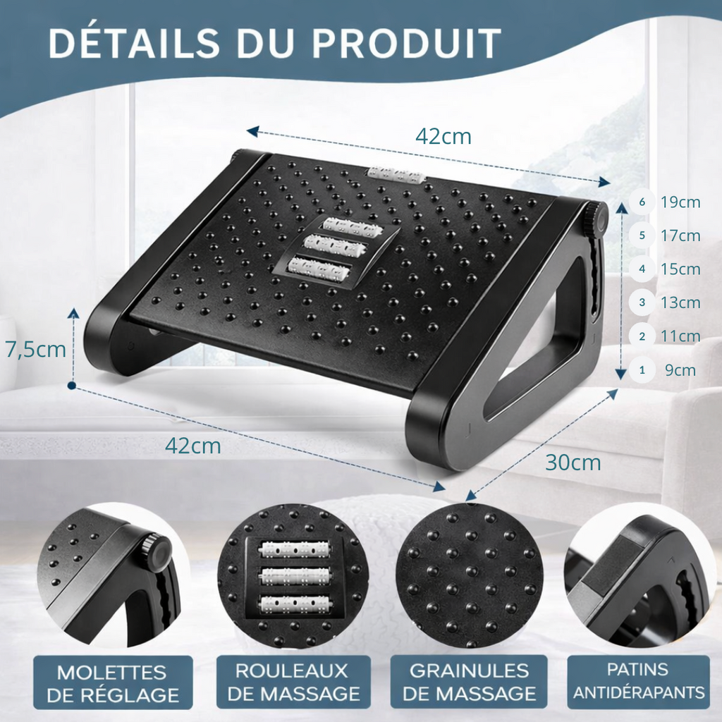 Repose-pieds Ergonomique Ervity